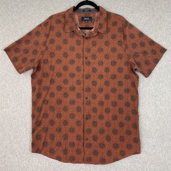 Roark Shirt Mens XL Bless Up Classic Fit Short Sleeve Button Up All Over Print - Picture 2 of 8